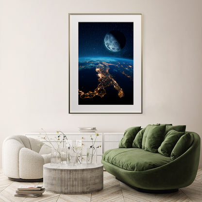 Earth's City Lights Posters For Wall Decor-Vertical Posters NOT FRAMED-CetArt-8″x10″ inches-CetArt