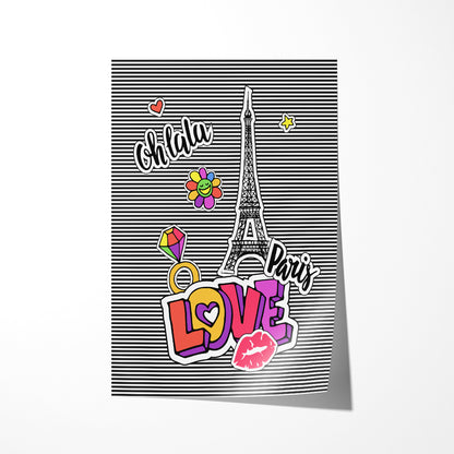I Love Paris Posters Prints-Vertical Posters NOT FRAMED-CetArt-8″x10″ inches-CetArt