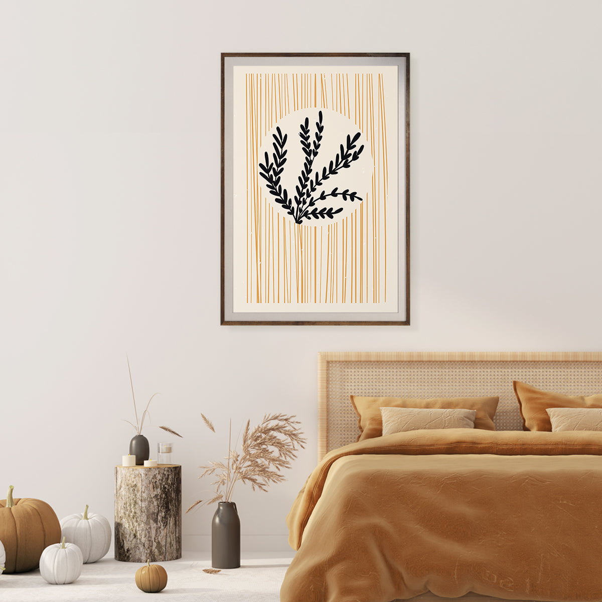 Minimalist Vintage Plant Silhouette Living Rooms Posters Wall Art Prints-Vertical Posters NOT FRAMED-CetArt-8″x10″ inches-CetArt