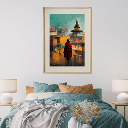 Fantastic Lost Ancient City Modern Art Print For Interior Decoration-Vertical Posters NOT FRAMED-CetArt-8″x10″ inches-CetArt