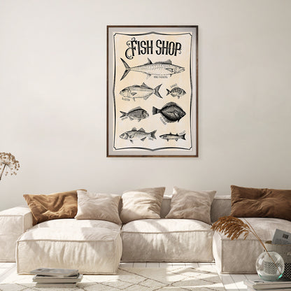 Fish Vintage Wall Art Posters Decor-Square Posters NOT FRAMED-CetArt-8″x8″ inches-CetArt