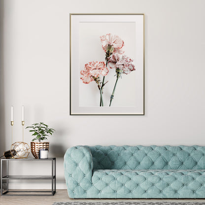 Minimalistic Pink Carnation Flowers Poster-Vertical Posters NOT FRAMED-CetArt-8″x10″ inches-CetArt