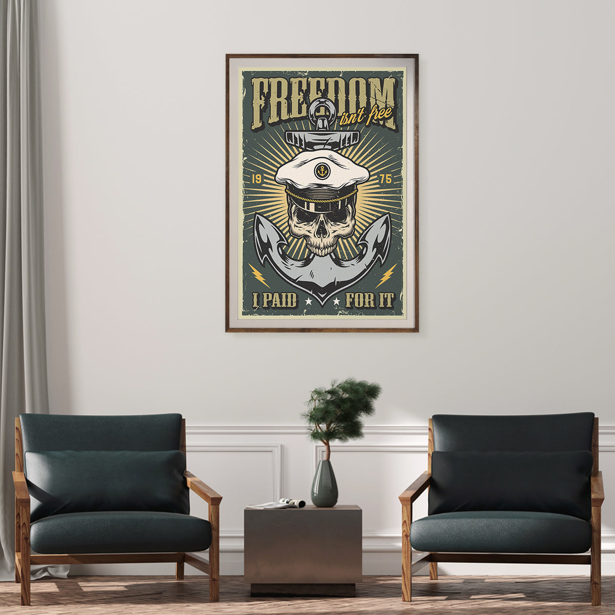 Freedom Isn't Free Veteran Man Cave Posters Wall Decorations-Vertical Posters NOT FRAMED-CetArt-8″x10″ inches-CetArt