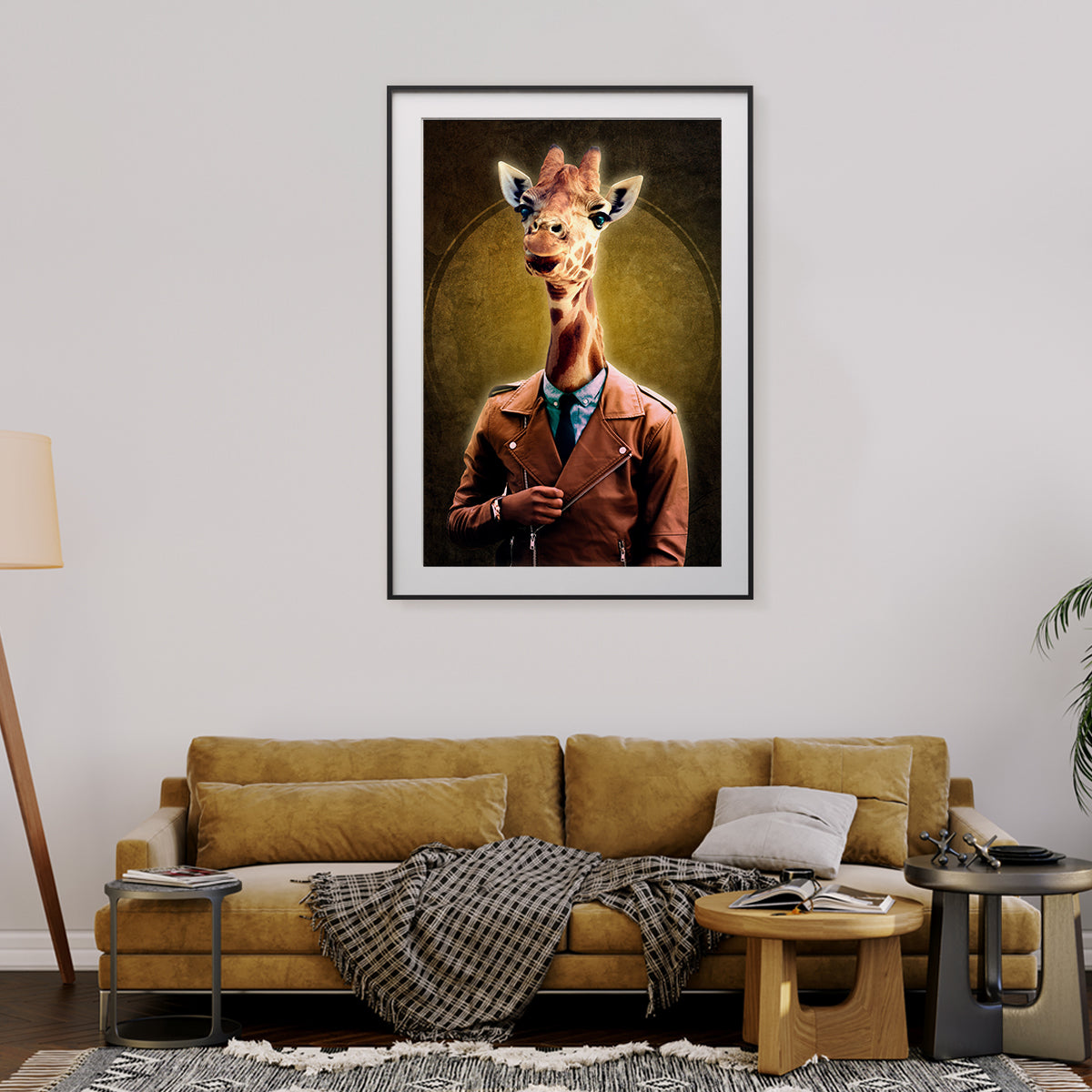 Giraffe in Jacket Office Posters Wall Art-Vertical Posters NOT FRAMED-CetArt-8″x10″ inches-CetArt