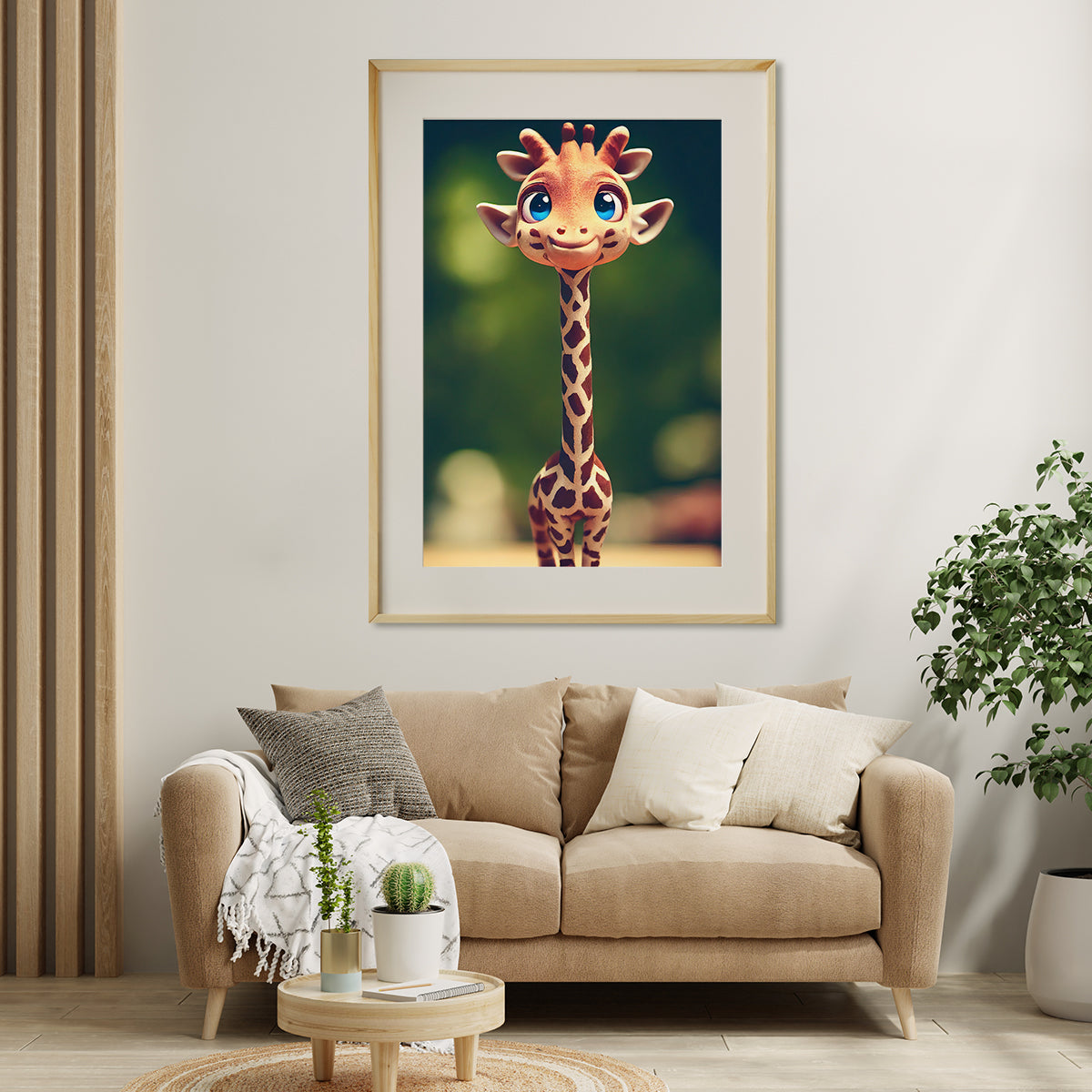 Adorable Baby Giraffe Poster Kids Room Decor-Vertical Posters NOT FRAMED-CetArt-8″x10″ inches-CetArt
