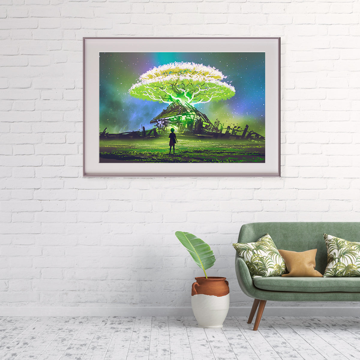 Glowing Tree Contemporary Art Prints Posters-Horizontal Posters NOT FRAMED-CetArt-10″x8″ inches-CetArt