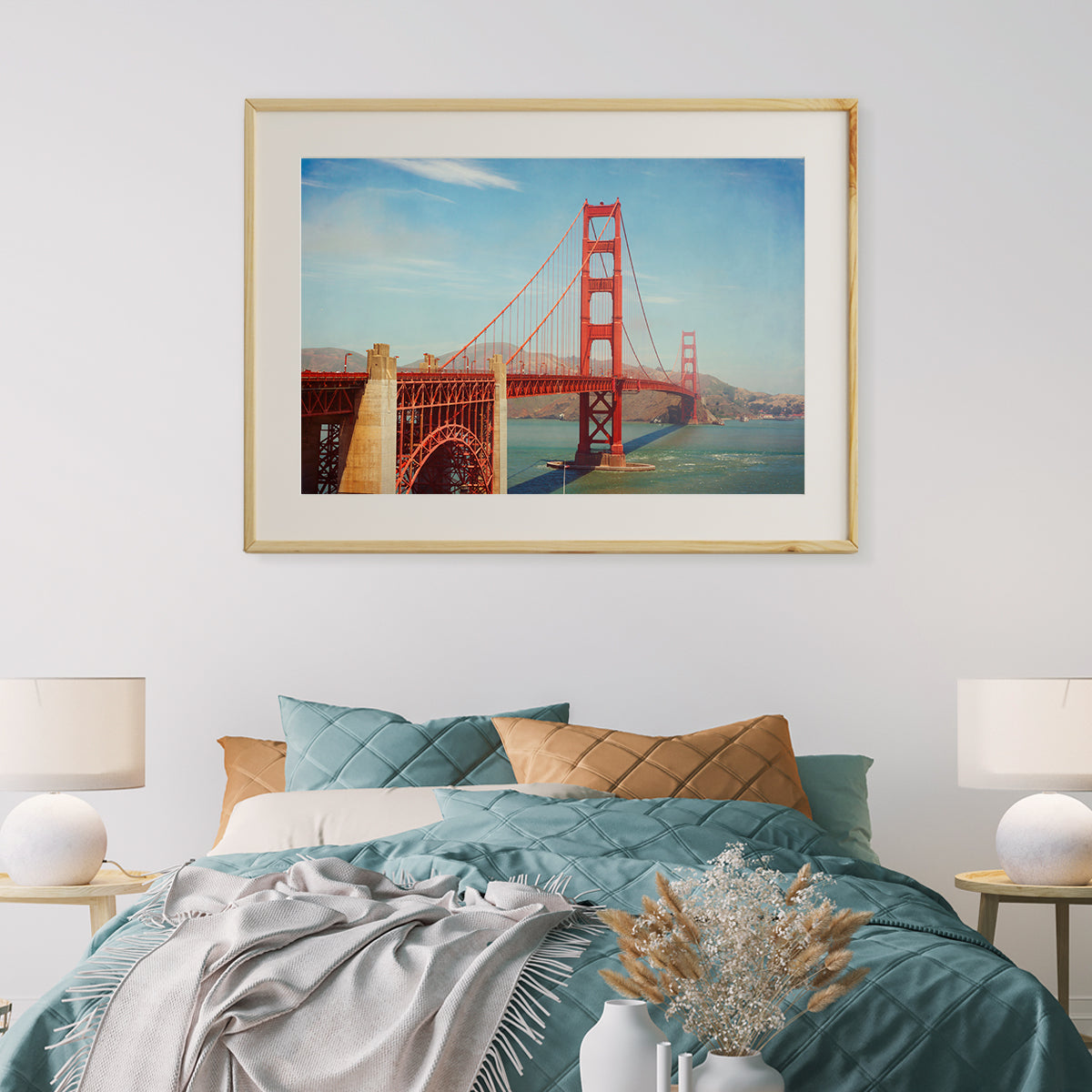 Golden Gate Bridge Retro Posters Art Print-Horizontal Posters NOT FRAMED-CetArt-10″x8″ inches-CetArt