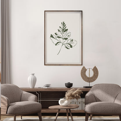 Minimalist Vintage Green Leaves Living Rooms Posters Wall Art Prints-Vertical Posters NOT FRAMED-CetArt-8″x10″ inches-CetArt