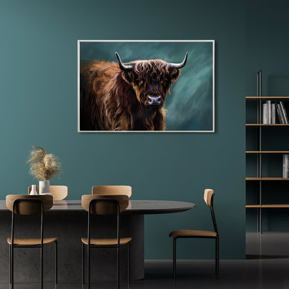 Highland Cow Modern Art Prints And Posters-Horizontal Posters NOT FRAMED-CetArt-10″x8″ inches-CetArt