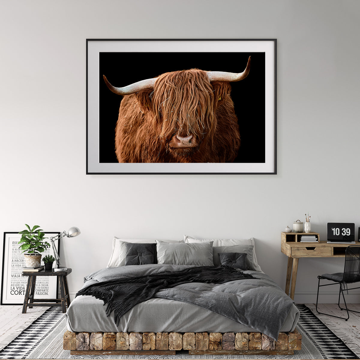 Lovely Highland Cow Portrait Posters For Living Room Wall-Horizontal Posters NOT FRAMED-CetArt-10″x8″ inches-CetArt
