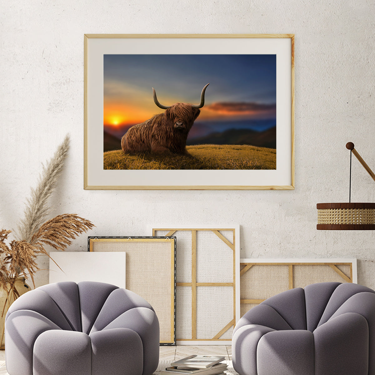 Large Highland Cow Posters Decoration for Interior-Horizontal Posters NOT FRAMED-CetArt-10″x8″ inches-CetArt