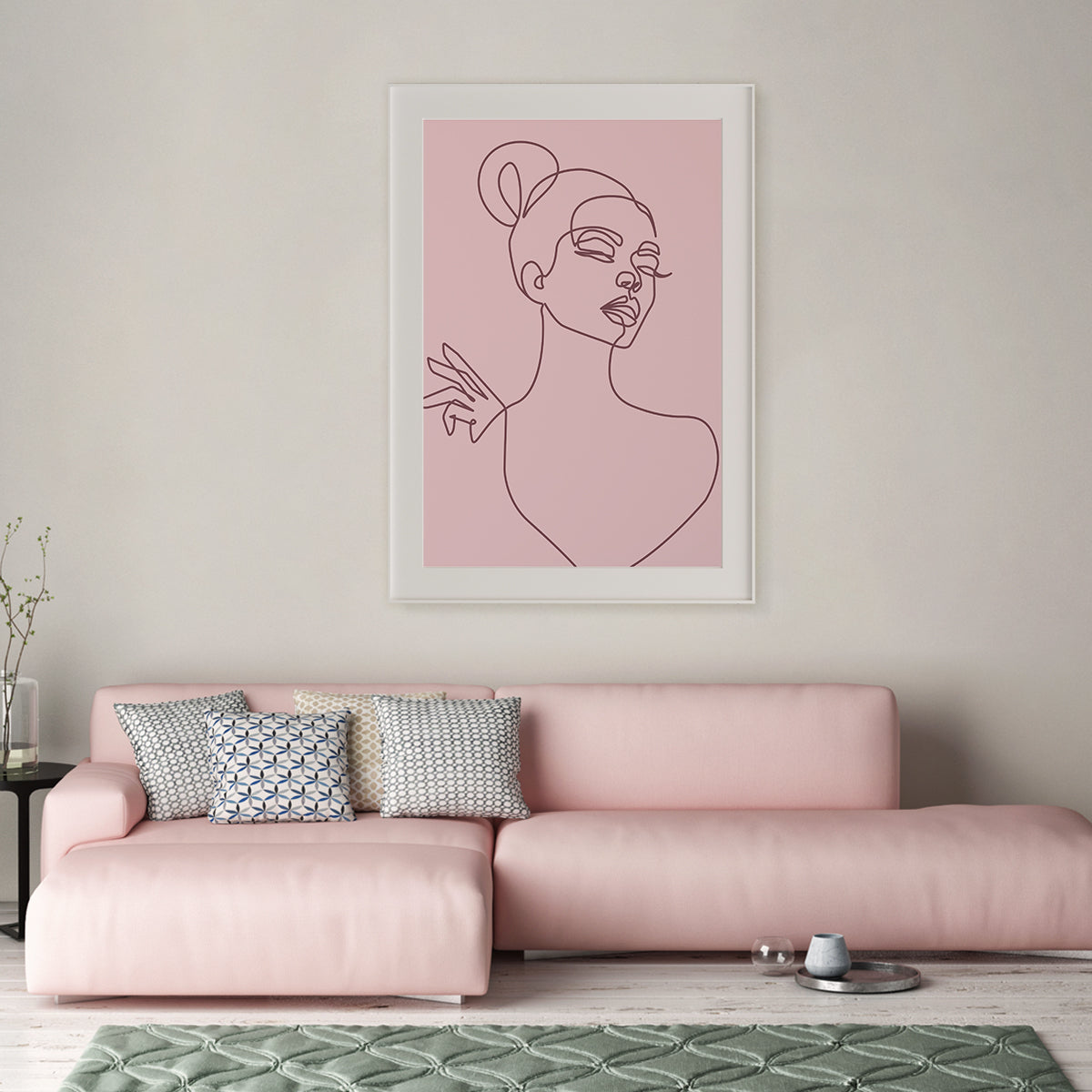 Abstract Line Art Woman Silhouette Trendy Posters For Home-Vertical Posters NOT FRAMED-CetArt-8″x10″ inches-CetArt