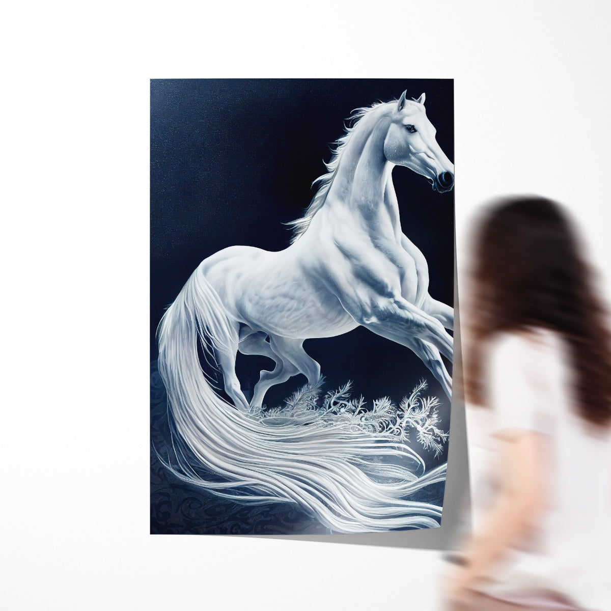 Beautiful White Horse Posters For Office And Home Decor-Vertical Posters NOT FRAMED-CetArt-8″x10″ inches-CetArt