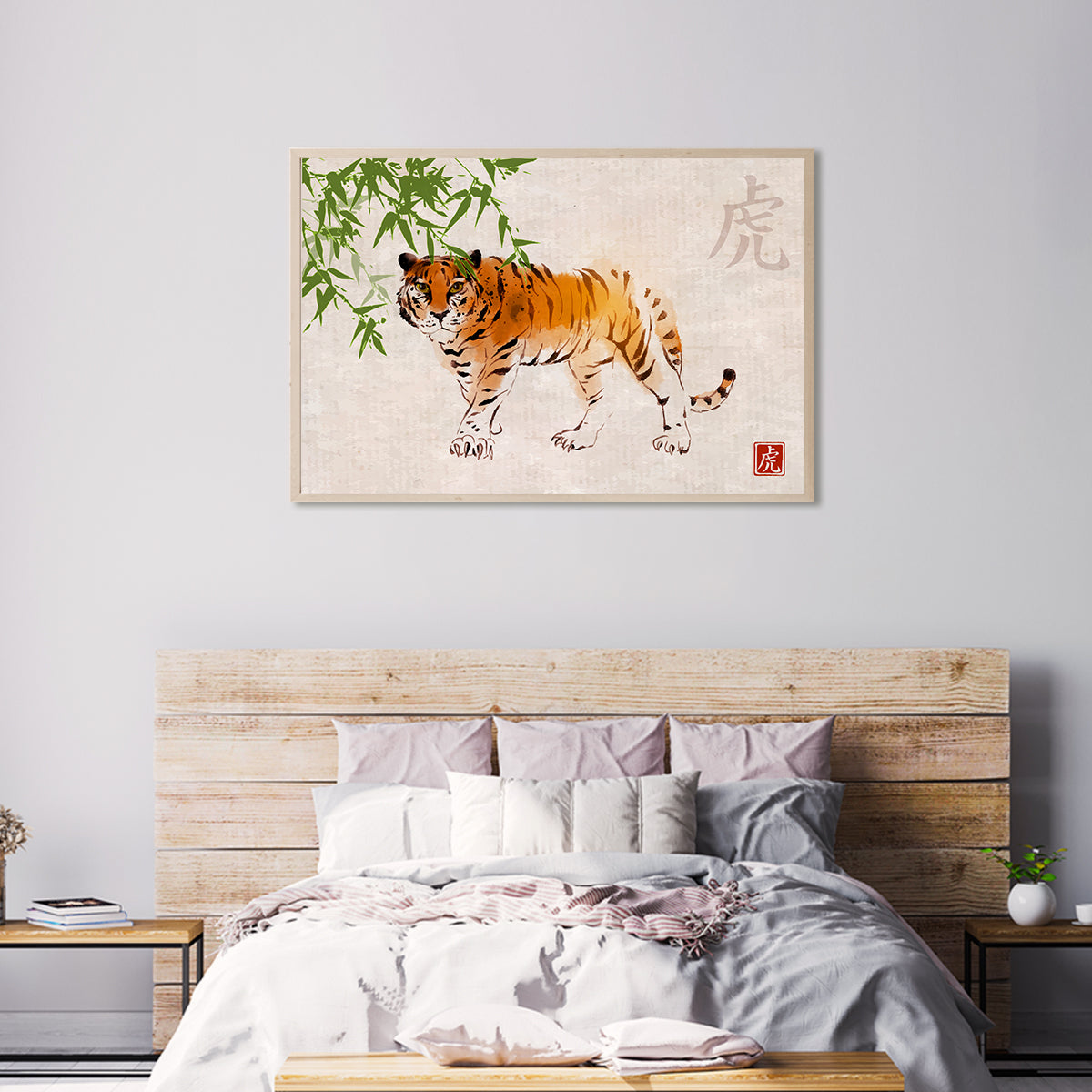 Japanese Tiger Print Wall Art Poster-Horizontal Posters NOT FRAMED-CetArt-10″x8″ inches-CetArt