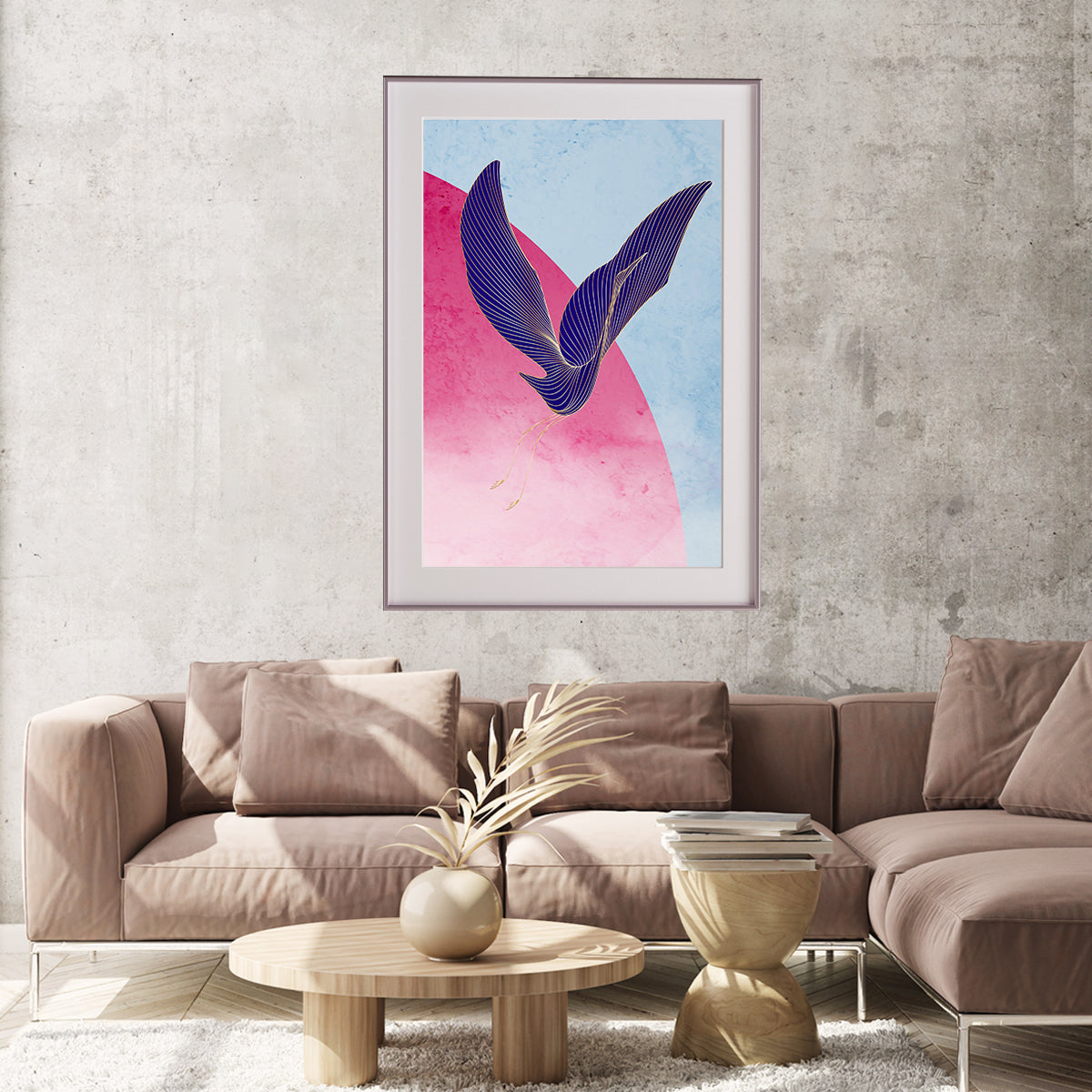 Abstract Japanese Crane Posters Prints Wall Decor-Vertical Posters NOT FRAMED-CetArt-8″x10″ inches-CetArt