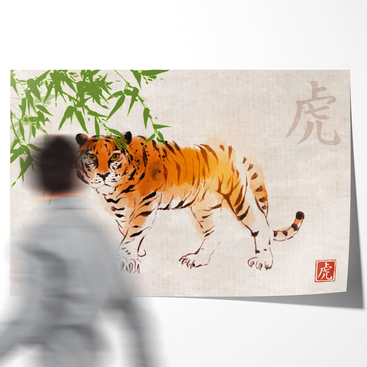 Japanese Tiger Print Wall Art Poster-Horizontal Posters NOT FRAMED-CetArt-10″x8″ inches-CetArt