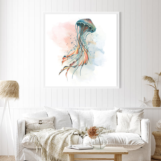 Jellyfish Prints Posters Modern Interior Decoration-Square Posters NOT FRAMED-CetArt-8″x8″ inches-CetArt