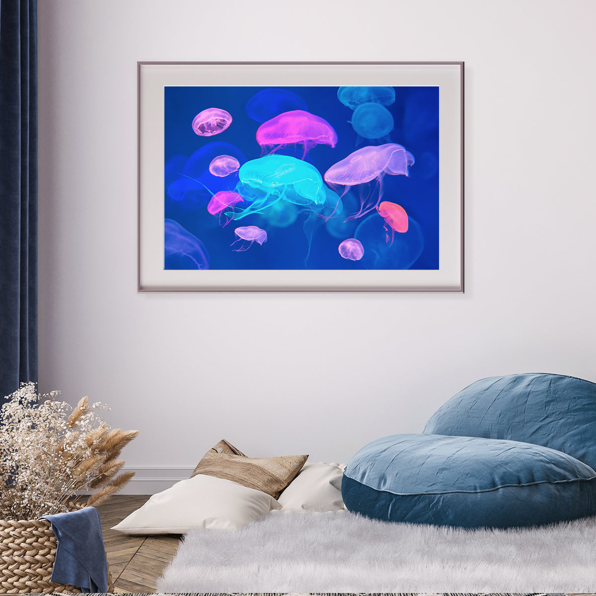 Small Colorful Jellyfish Posters Wall Art Prints For Living Room-Horizontal Posters NOT FRAMED-CetArt-10″x8″ inches-CetArt