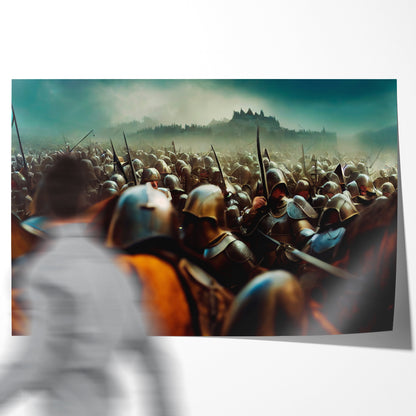 Knights in Armor Contemporary Art Prints Posters-Horizontal Posters NOT FRAMED-CetArt-10″x8″ inches-CetArt