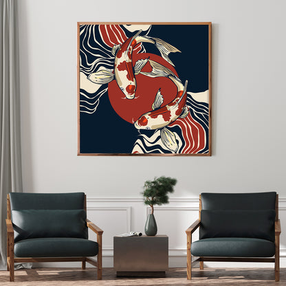 Koi Fish Modern Art Posters-Square Posters NOT FRAMED-CetArt-8″x8″ inches-CetArt