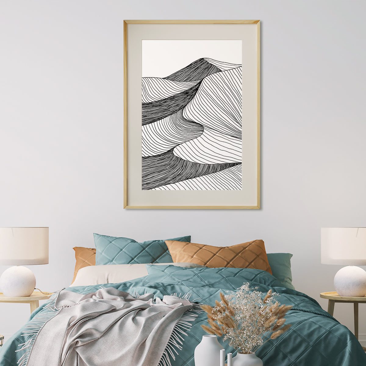 Abstract Black and White Mountain Landscape Posters Decor-Vertical Posters NOT FRAMED-CetArt-8″x10″ inches-CetArt