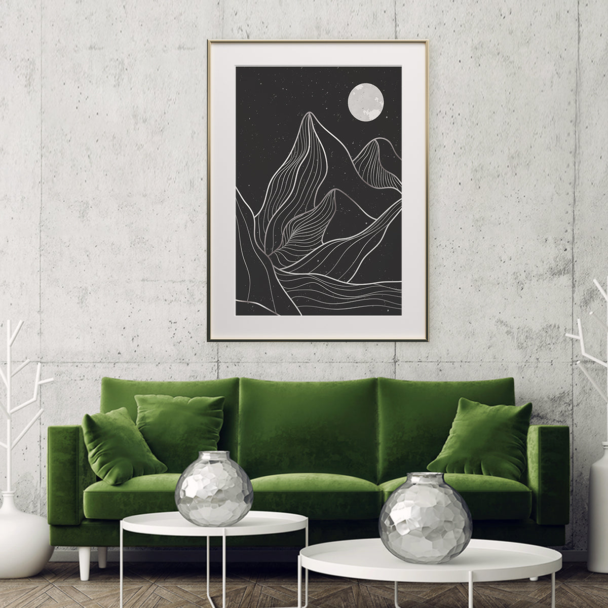 Black Mountain Line Art Posters And Wall Art Prints-Vertical Posters NOT FRAMED-CetArt-8″x10″ inches-CetArt
