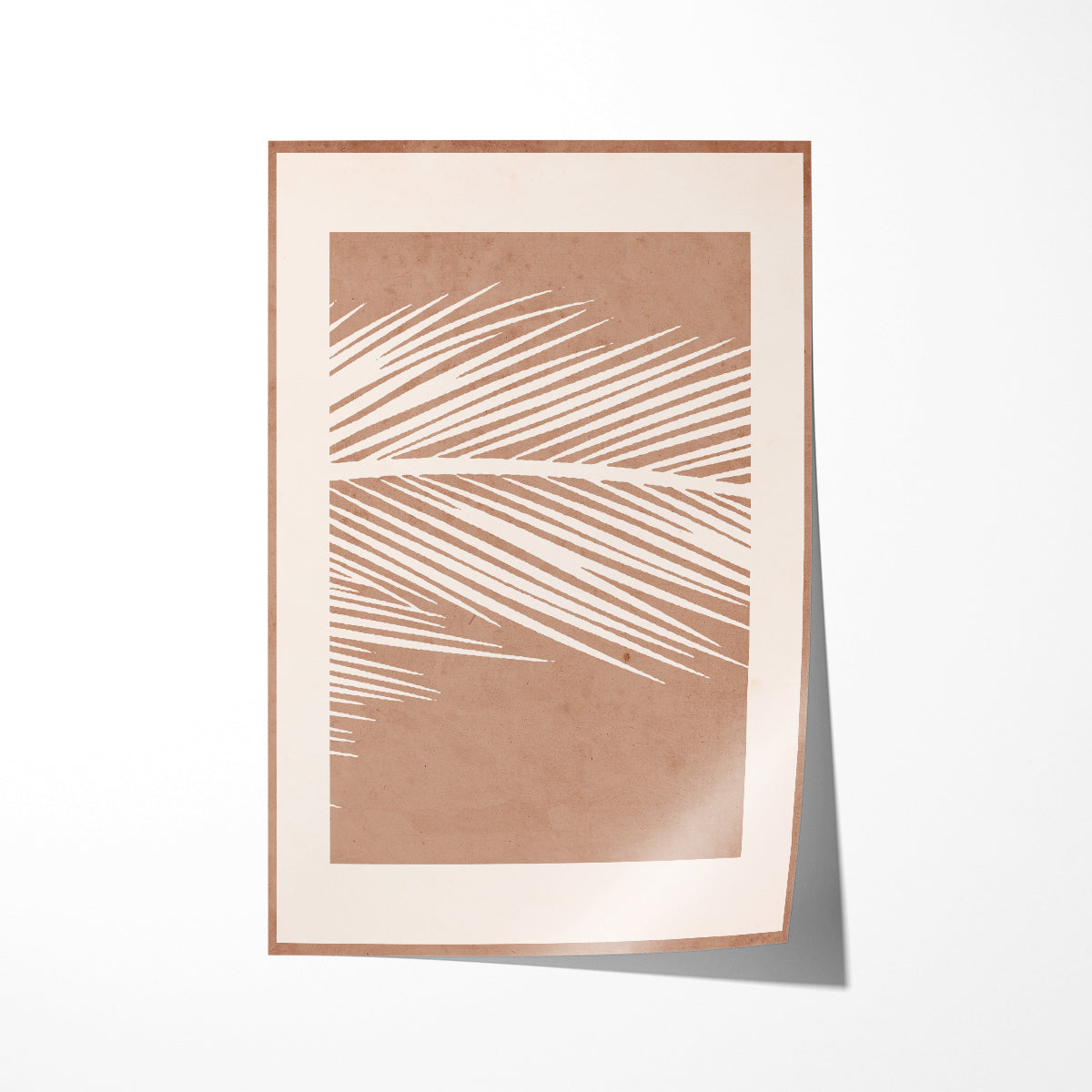 Brown Leaf Abstract Wall Poster Print-Vertical Posters NOT FRAMED-CetArt-8″x10″ inches-CetArt