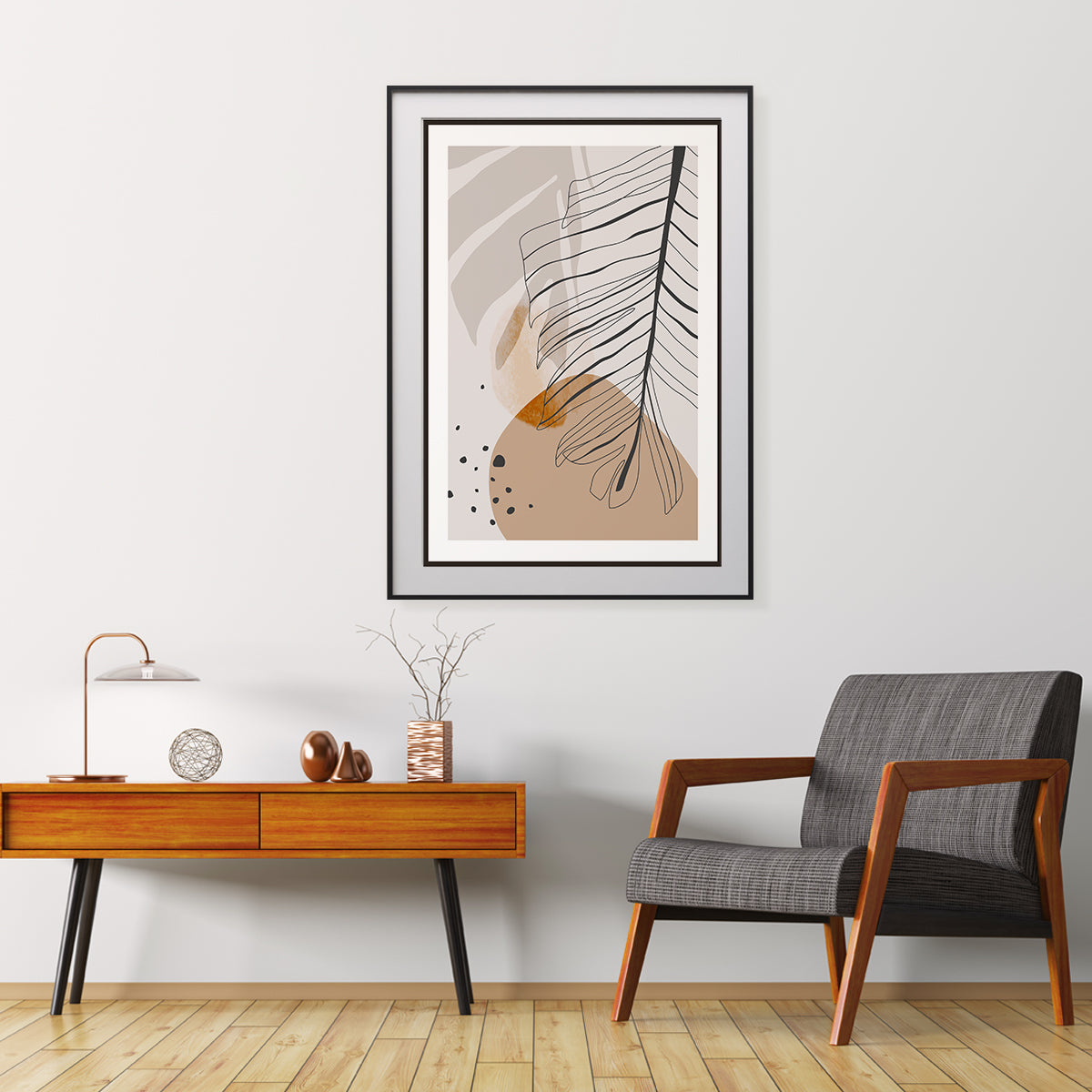 Abstract Leaves Vintage Posters For Living Room Wall-Vertical Posters NOT FRAMED-CetArt-8″x10″ inches-CetArt