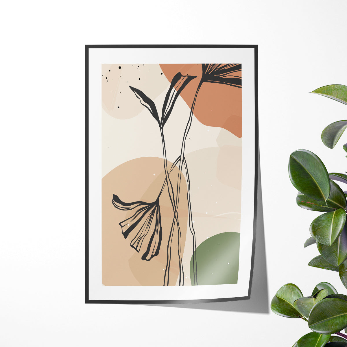 Creative Abstract Leaves Line Art Poster Print Modern Wall Art-Vertical Posters NOT FRAMED-CetArt-8″x10″ inches-CetArt