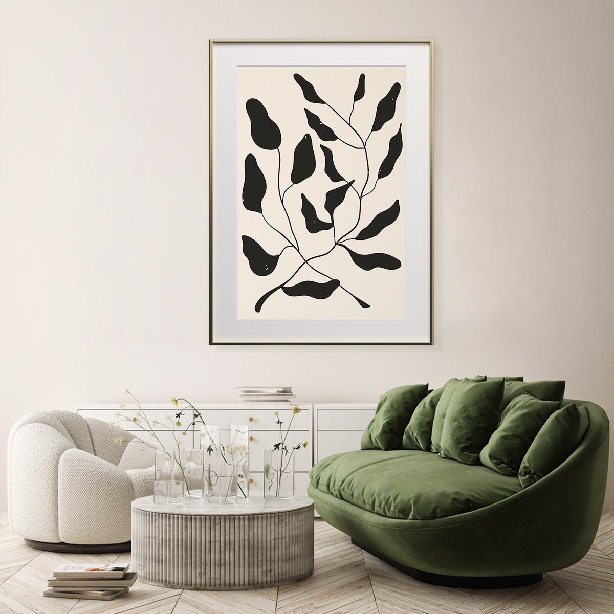 Boho Style Abstract Leaves Vintage Art Poster Wall Decor-Vertical Posters NOT FRAMED-CetArt-8″x10″ inches-CetArt