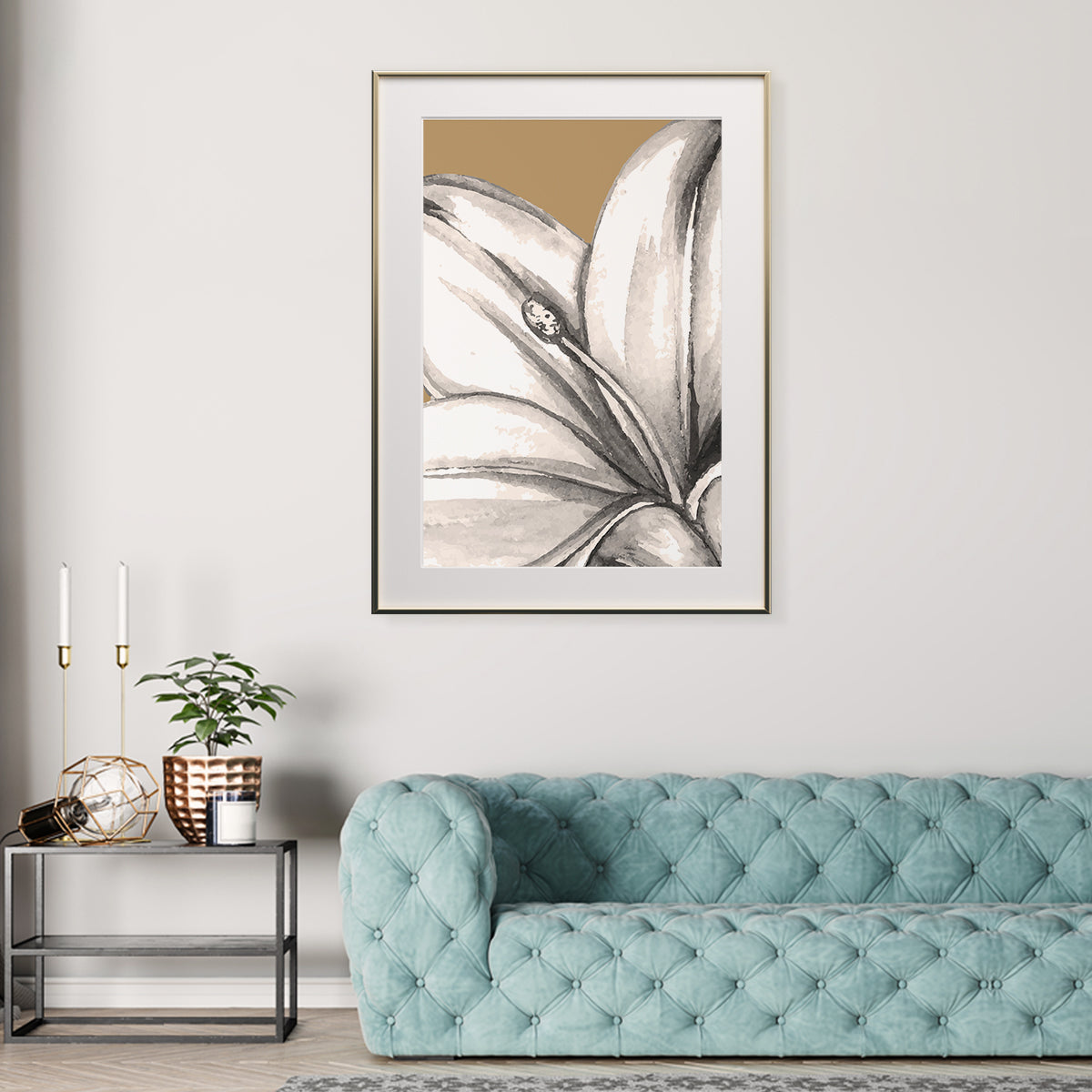 Stylish Monochrome Lily Flower Vintage Posters Art Decore-Vertical Posters NOT FRAMED-CetArt-8″x10″ inches-CetArt