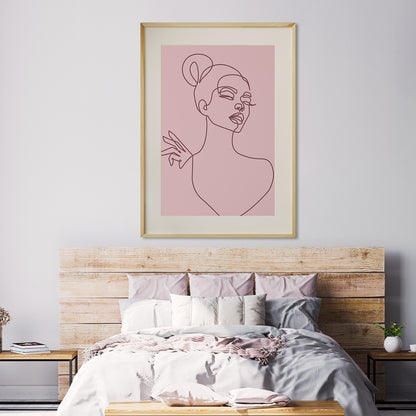 Abstract Line Art Woman Silhouette Trendy Posters For Home-Vertical Posters NOT FRAMED-CetArt-8″x10″ inches-CetArt