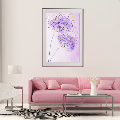 Purple Dandelion Abstract Minimalist Posters And Wall Art Prints For Living Room-Vertical Posters NOT FRAMED-CetArt-8″x10″ inches-CetArt