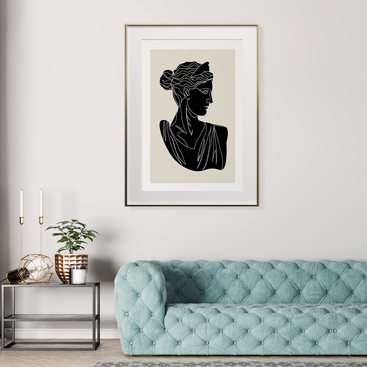 Antique Sculptures Silhouette Modern Minimalist Art Posters-Vertical Posters NOT FRAMED-CetArt-8″x10″ inches-CetArt