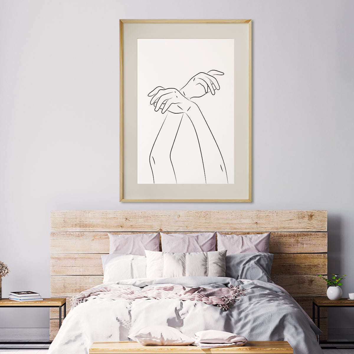 Trendy Minimalist Hands Line Art Posters Art Decor for Home-Vertical Posters NOT FRAMED-CetArt-8″x10″ inches-CetArt