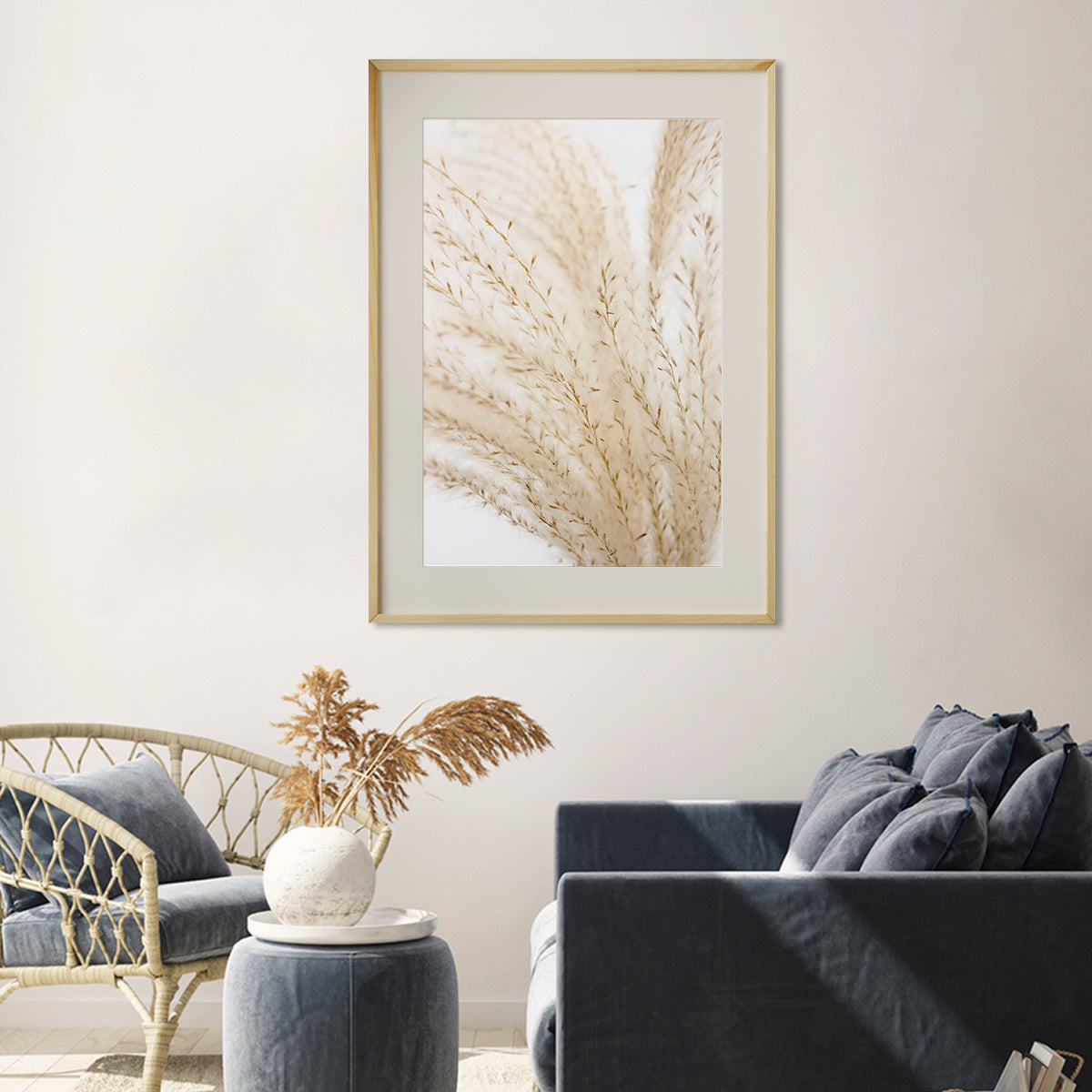 Minimalist Beige Pampas Grass Vintage Posters For Room-Vertical Posters NOT FRAMED-CetArt-8″x10″ inches-CetArt