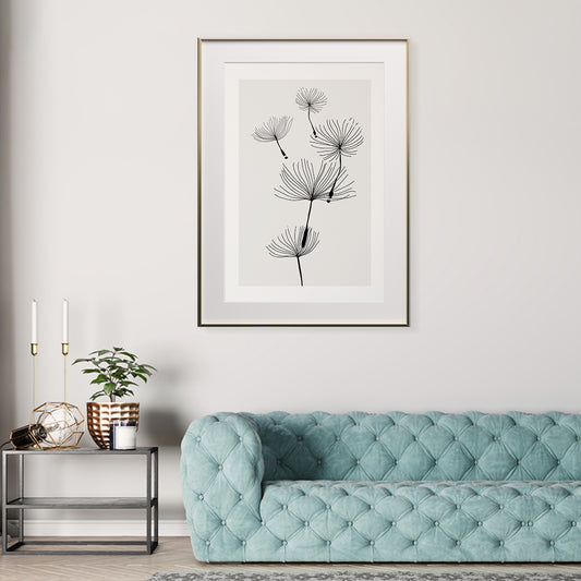 Dandelion Seed Abstract Minimalist Poster Wall Art-Vertical Posters NOT FRAMED-CetArt-8″x10″ inches-CetArt