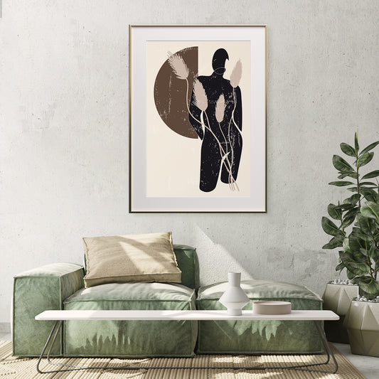 Minimalist Woman Silhouette Vintage Posters For Wall Decor-Vertical Posters NOT FRAMED-CetArt-8″x10″ inches-CetArt