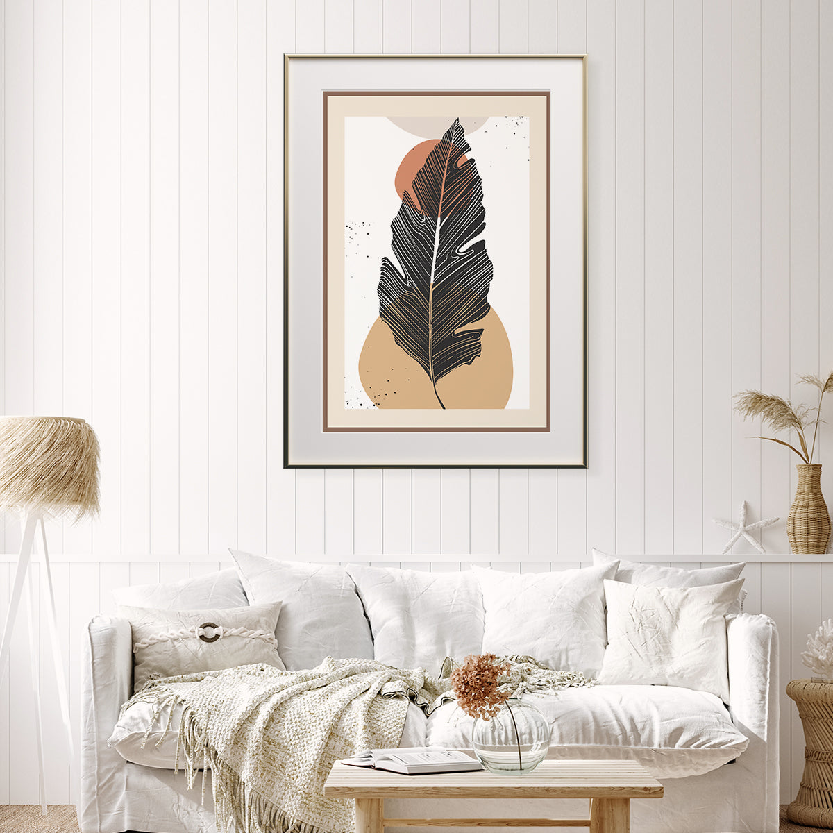 Modern Abstract Leaves Retro & Vintage Posters for Wall Decor-Vertical Posters NOT FRAMED-CetArt-8″x10″ inches-CetArt