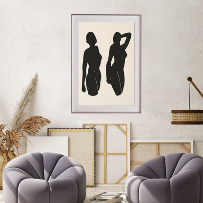Abstract Woman Silhouette Vintage Art Prints Poster-Vertical Posters NOT FRAMED-CetArt-8″x10″ inches-CetArt