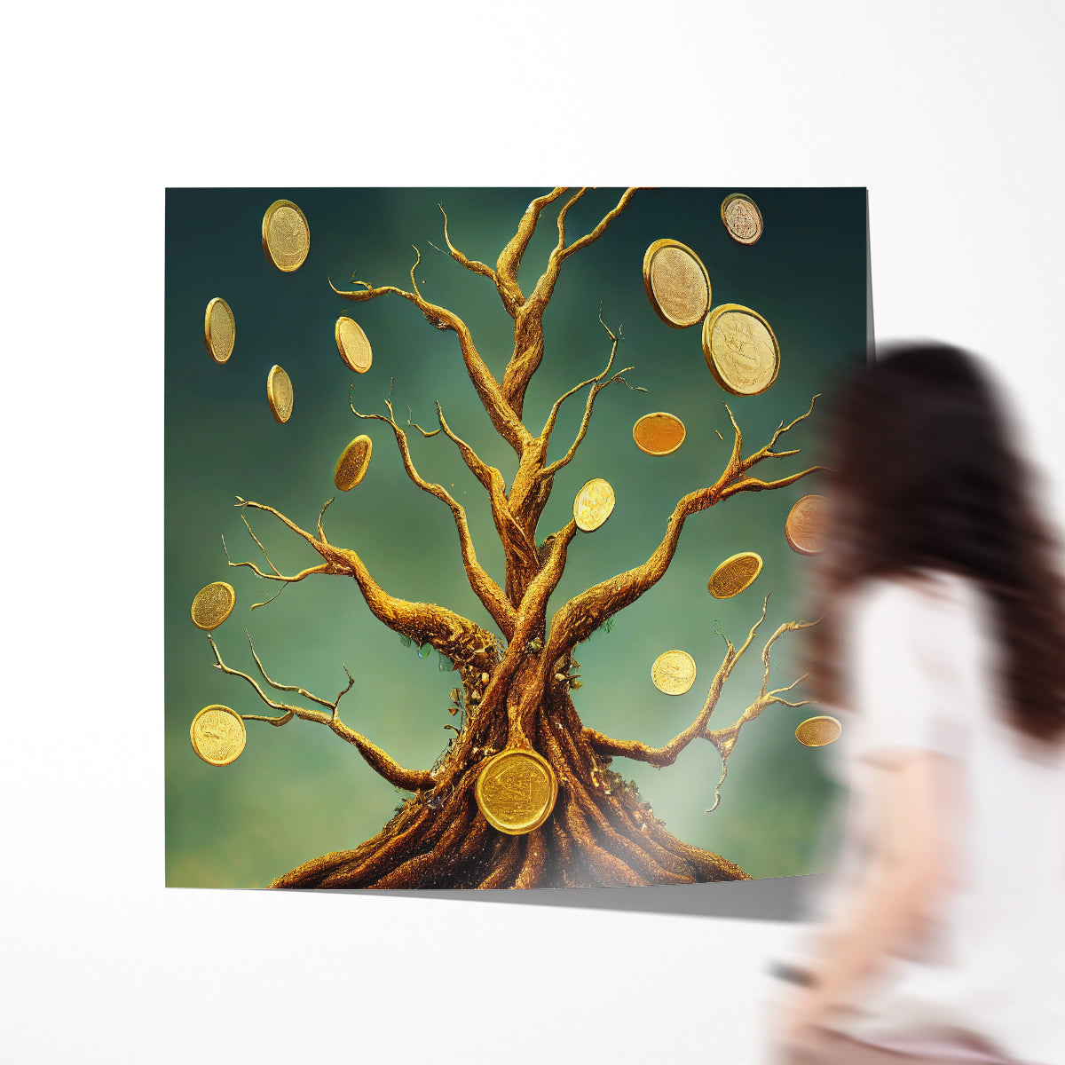 Money Tree Poster Print Modern Wall Art-Square Posters NOT FRAMED-CetArt-8″x8″ inches-CetArt
