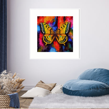 Mosaic Butterfly Art Posters And Wall Art Prints-Square Posters NOT FRAMED-CetArt-8″x8″ inches-CetArt