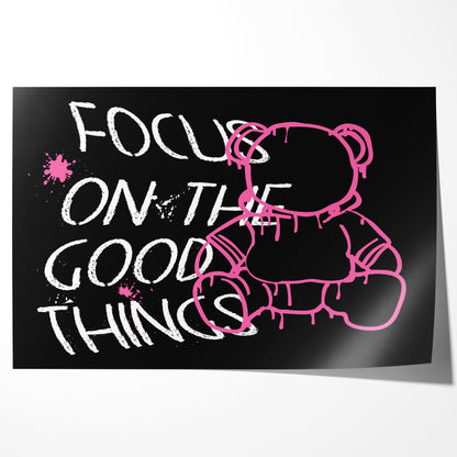 Focus on Good Things Motivational Quote Posters-Horizontal Posters NOT FRAMED-CetArt-10″x8″ inches-CetArt