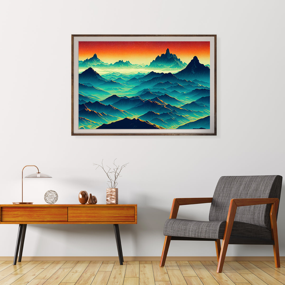 Abstract Mountain Landscape Posters For Home Office-Horizontal Posters NOT FRAMED-CetArt-10″x8″ inches-CetArt
