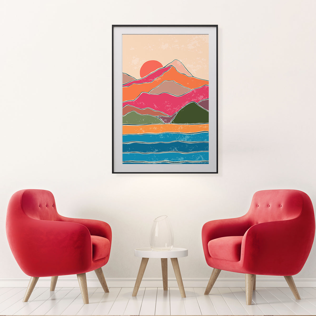Multicolor Mountain Landscape Modern Posters For Home Decor-Vertical Posters NOT FRAMED-CetArt-8″x10″ inches-CetArt