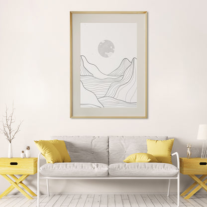 Mountain Landscapes Line Art Minimalist Posters For Wall Decor-Vertical Posters NOT FRAMED-CetArt-8″x10″ inches-CetArt