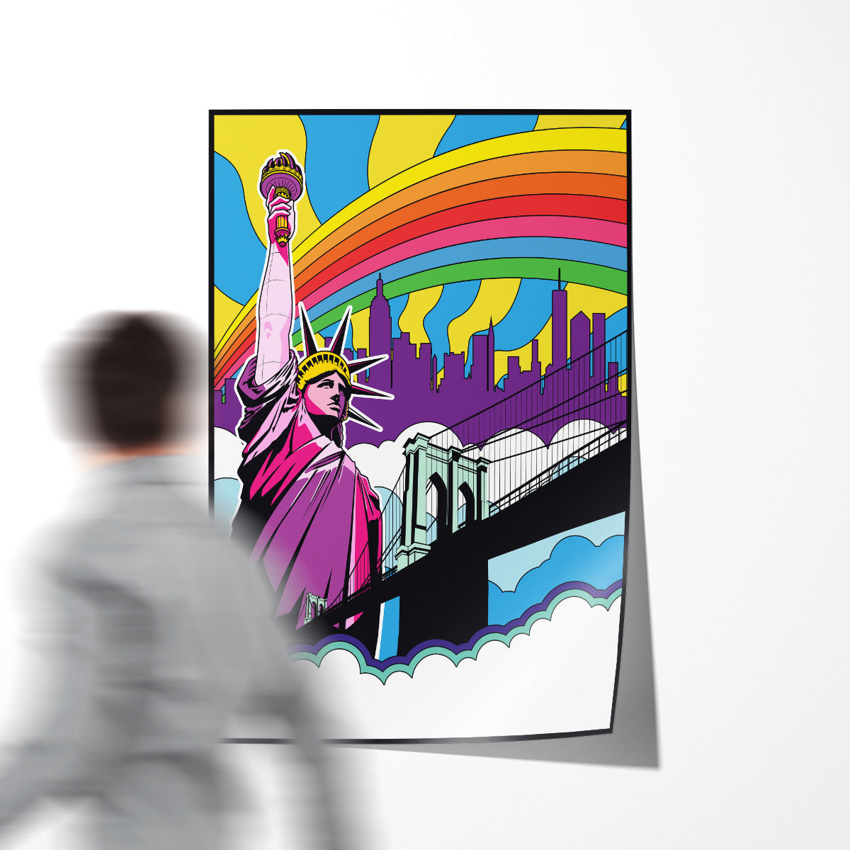 Psychedelic Multicolor New York Pop Art Posters For Home Decor-Vertical Posters NOT FRAMED-CetArt-8″x10″ inches-CetArt