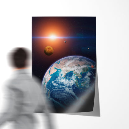 Planet Earth From Space Wall Posters For Room Decor-Vertical Posters NOT FRAMED-CetArt-8″x10″ inches-CetArt