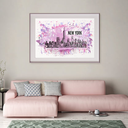 Abstract Colorful New York City Posters Art Wall-Horizontal Posters NOT FRAMED-CetArt-10″x8″ inches-CetArt