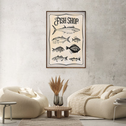 Fish Vintage Wall Art Posters Decor-Square Posters NOT FRAMED-CetArt-8″x8″ inches-CetArt